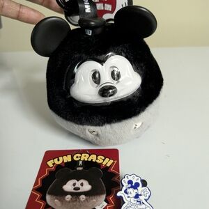 Miniso Sailor Mickey Plush Keychain - Black and White And Pin Bundle